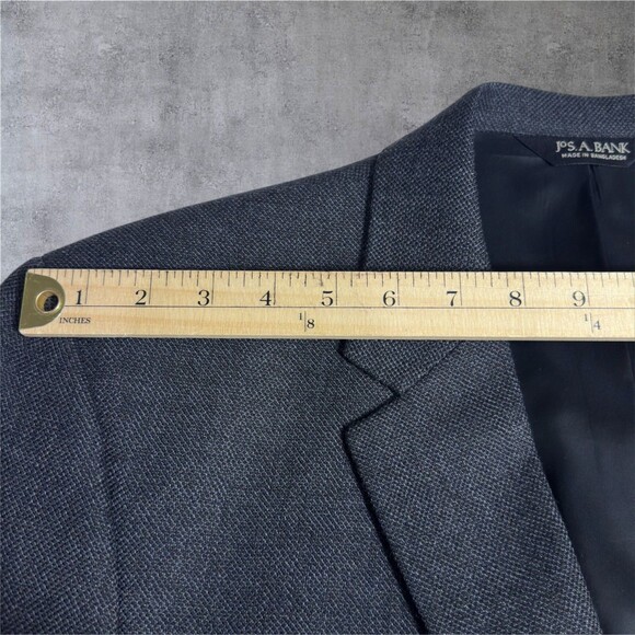 JOS A BANK Travel Men’s 42R Gray Wool Blazer Sport Coat Two‑Button Jacket - Picture 6 of 13